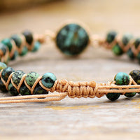 Handmade Beaded Copper Bracelet