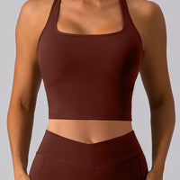 Square Neck Racerback Cropped Tank