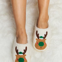 Melody Rudolph Print Plush Slide Slippers