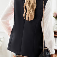 Devine Double-Breasted Sleeveless Blazer