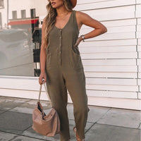 Full Size Scoop Neck Wide Strap Jumpsuit