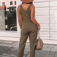 Full Size Scoop Neck Wide Strap Jumpsuit