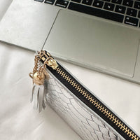 PU Leather Tassel Trim Card Case