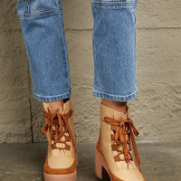 East Lion Corp Lace Up Lug Booties