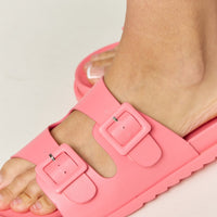 Legend Double Buckle Open Toe Slides