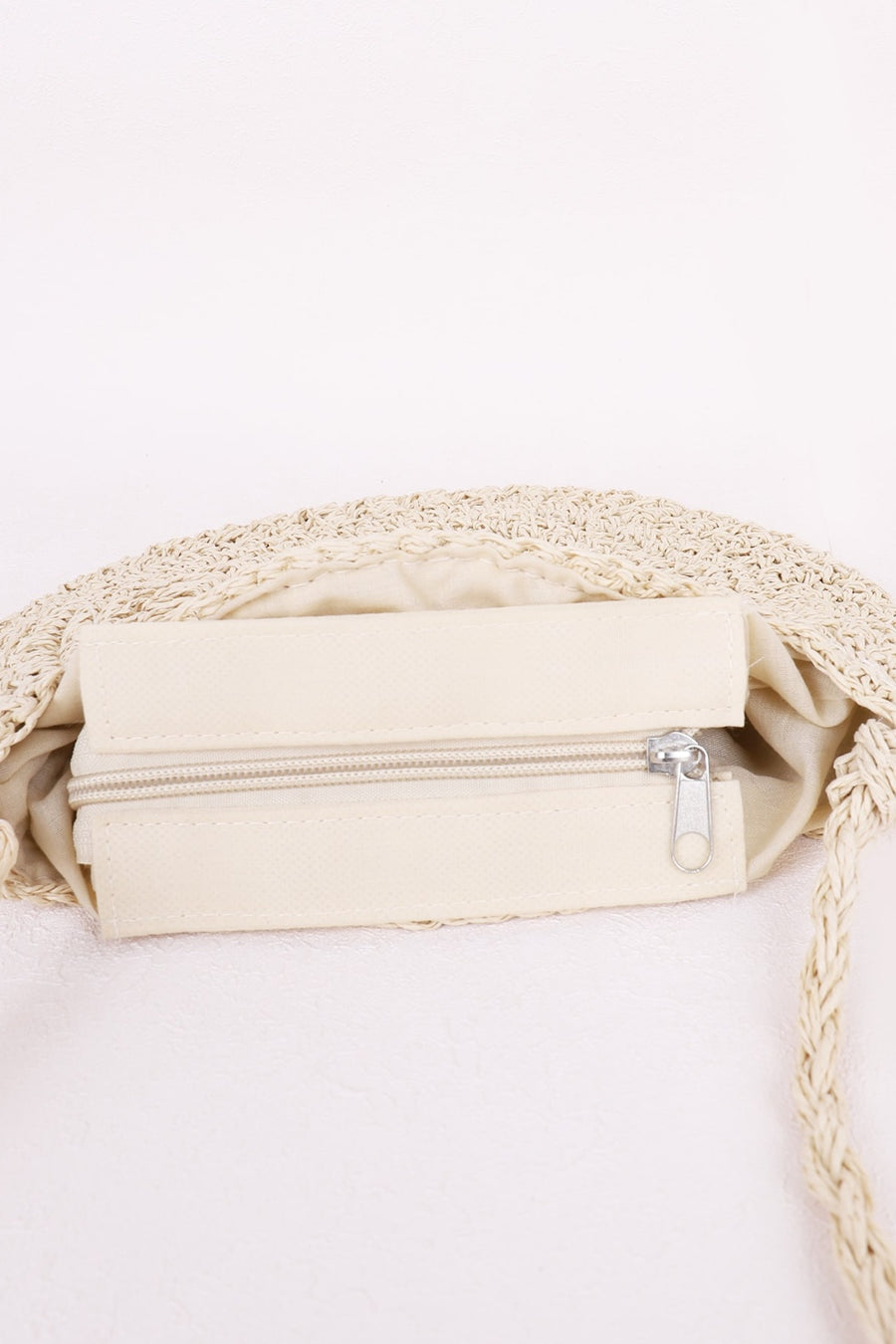 Tassel Straw Braided Strap Shoulder Bag