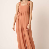 Mittoshop Sleeveless Wide Leg Jumpsuit