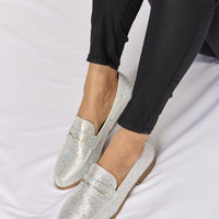 Forever Link Rhinestone Point Toe Loafers