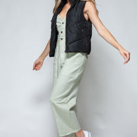 Snobbish Zip Up Quilted Hooded Vest