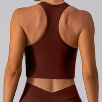 Square Neck Racerback Cropped Tank