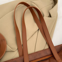 PU Leather Medium Tote Bag