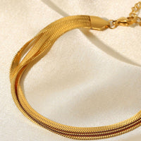 Triple-Layered Snake Chain Bracelet