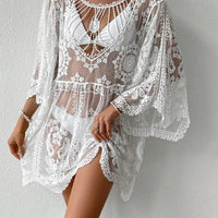 Lace Round Neck Cover-Up