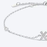 V To Z Zircon 925 Sterling Silver Bracelet