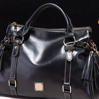 PU Leather Handbag with Tassels