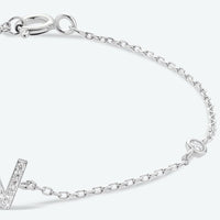 V To Z Zircon 925 Sterling Silver Bracelet