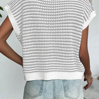 Striped Round Neck Sweater Vest