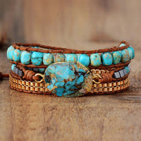 Handmade Natural Stone Copper Bracelet