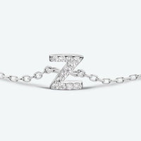 V To Z Zircon 925 Sterling Silver Bracelet