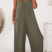 Scoop Neck Spaghetti Strap Jumpsuit