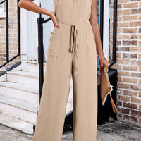 Scoop Neck Spaghetti Strap Jumpsuit