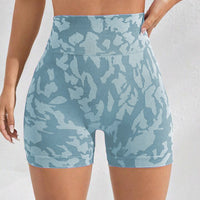 Printed High Waist Active Shorts