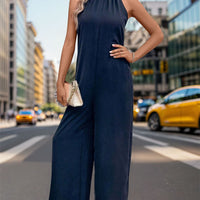 Tied Grecian Wide Leg Jumpsuit