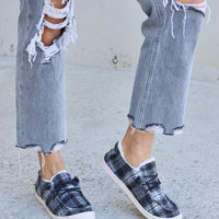 Forever Link Plaid Plush Flat Sneakers