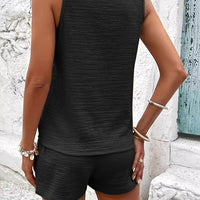 V-Neck Wide Strap Top and Shorts Set