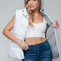 Snobbish Snap and Zip Closure Hooded Vest