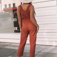 Full Size Scoop Neck Wide Strap Jumpsuit