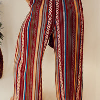 Printed Tied Wide Leg Pants