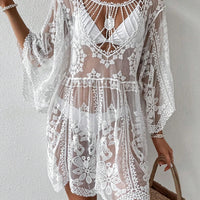 Lace Round Neck Cover-Up