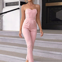 Sweetheart Neck Sleeveless Jumpsuit