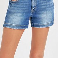 RISEN Low Rise Slit Denim Shorts