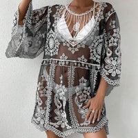 Lace Round Neck Cover-Up