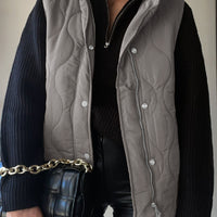 Collared Neck Vest with Pockets