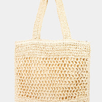 Fame Straw-Paper Crochet Tote Bag