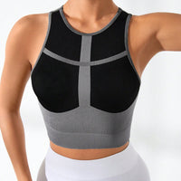 Color Block Round Neck Active Tank