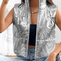 Zip-Up Turtleneck Vest