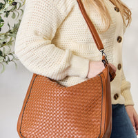 SHOMICO Weaved Vegan Leather Handbag