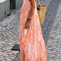 Printed Scoop Neck Maxi Cami Dress