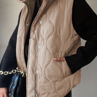 Collared Neck Vest with Pockets