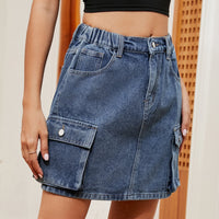 High Waist Denim Skirt