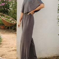 Off-Shoulder Wide Leg Jumpsuit