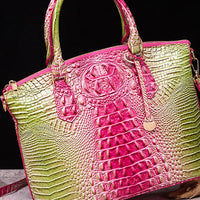 Gradient PU Leather Handbag