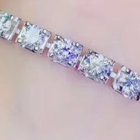 5 Carat Moissanite Lobster Clasp Bracelet