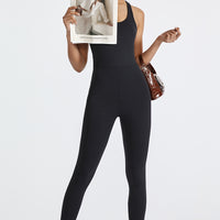 Crisscross Back Wide Strap Active Jumpsuit