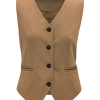 Pocketed Button Up Vest