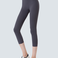 Wide Waistband Cropped Sports Leggings